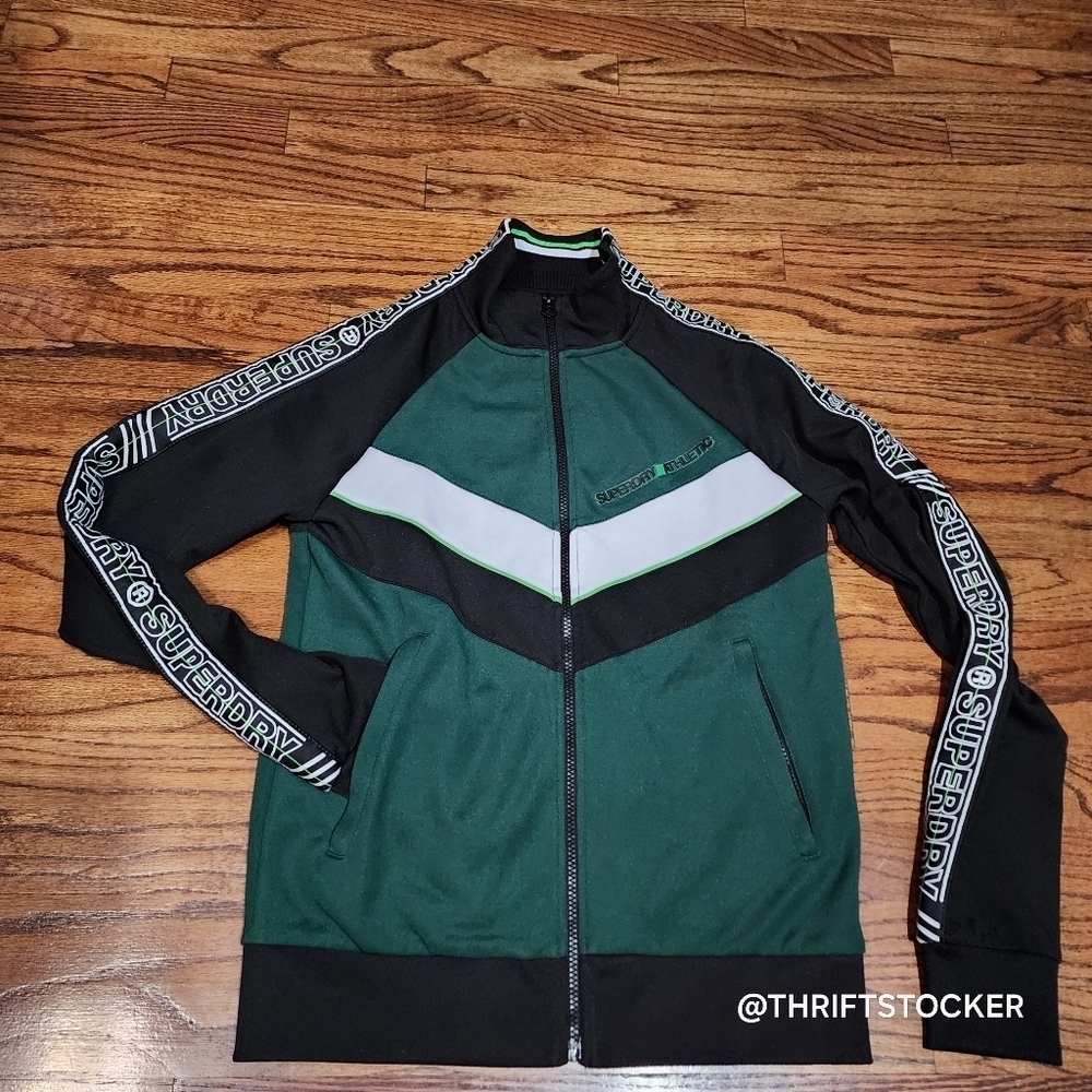 Superdry International athletic green jacket size S